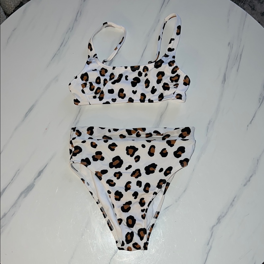 Leopard Print Swim Set